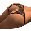Lace Decorated Erotic Open Crotch Embroidery Pearl G String Thongs for Women