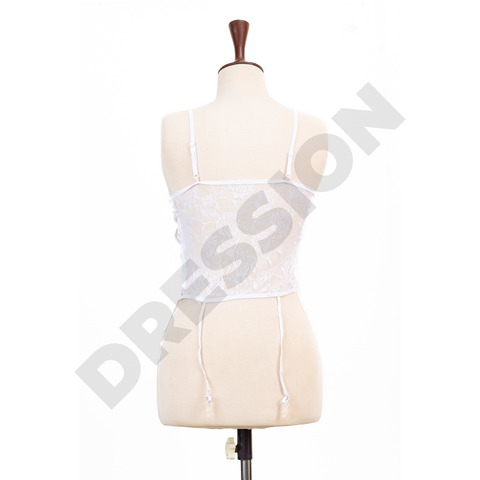 2PCs White Net Garter Set for Women