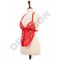 Red 2PCs Babydoll Halter Style Net Nighty for Women