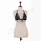 Black Halter Pattern Net 2 Pcs Bra and Panty Set