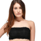 Black Net Non-Wired Lightly Bandeau Bra