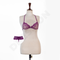 Purple Net with Rhinestone Heart 2 Pcs Halter Bra and Panty Set