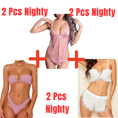 Pack of 3 Hot Nighties for Modern Women-Combo Deal 18