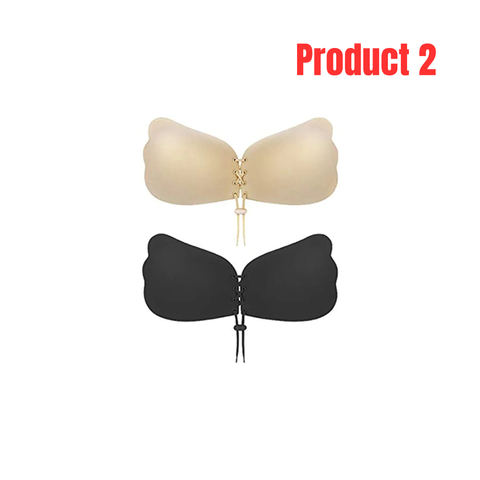 2 Pcs Mesh Sleepwear Women Open Cardigan+ Sticky Bra, Backless Strapless Bra Push Up, Adhesive Invisible Lift Up Bra-Combo Deal 22