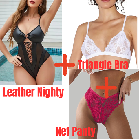 Pack of 3 Ultimate Nightwear and Intimates Set-Combo Deal 30