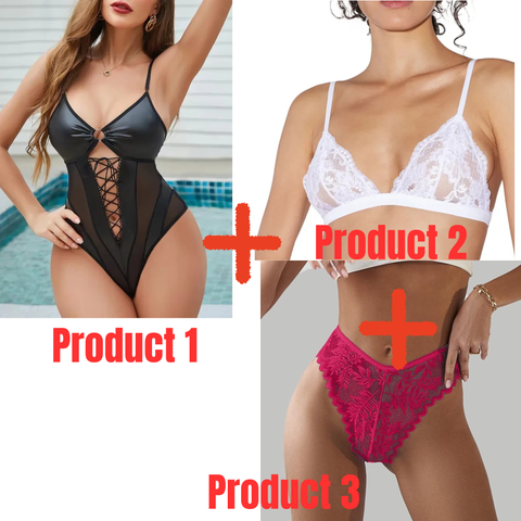 Pack of 3 Ultimate Nightwear and Intimates Set-Combo Deal 30
