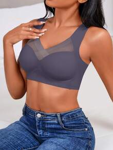 Premium Seamless Backless Wireless Reducer Ice Silk Bra