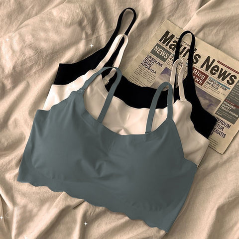 Women Ice Silk Wireless Padded Bra