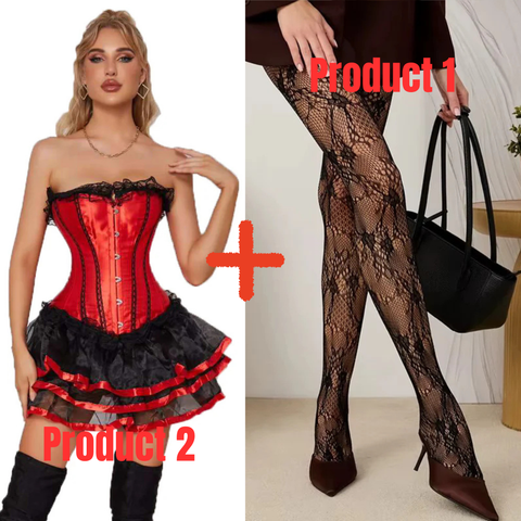 Corset + Leg Stockings- Combo Deal 36