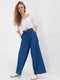 Wide Leg Palazzo Trousers with Tie Waist