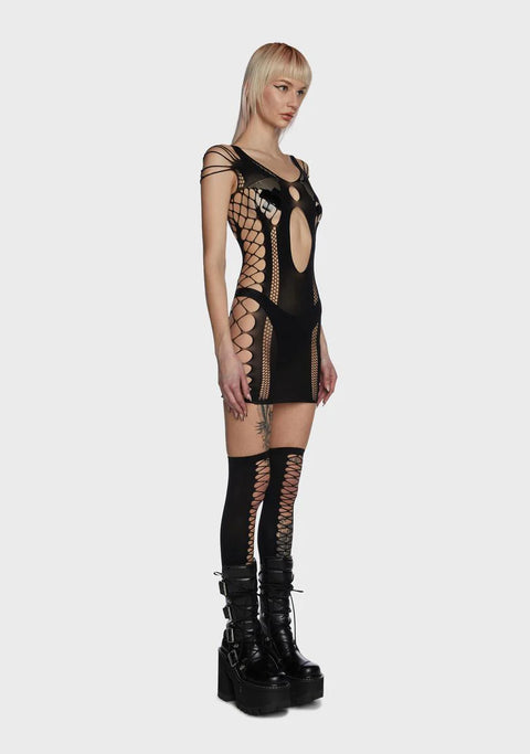 Anything Goes Fishnet Half Body Stocking