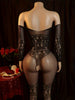 Plus Size Sheer Fishnet Camisole Body Stocking for Women