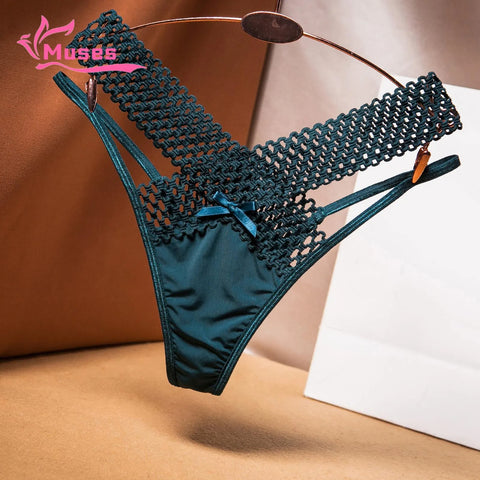 Women G-string Hollowed Out Quick Dry Lady Temptation Panty