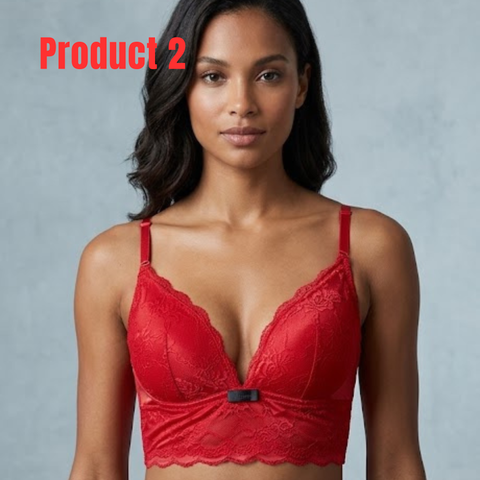 Pack of 3 (1 Full Coverage Bralette Top for Women+ 2 Ice Silk Panties) Combo Deal 39