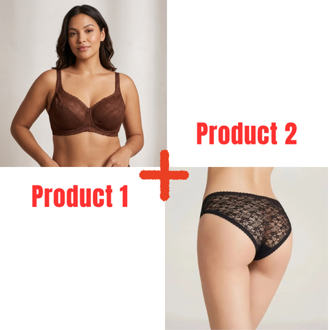 Pack of 4( 2 Wireless Non Padded Full Coverage Bra+ 2 Flower Print Super Soft Summer Net Panty) Combo Deal 40
