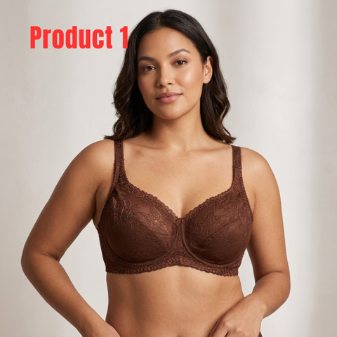 Pack of 4( 2 Wireless Non Padded Full Coverage Bra+ 2 Flower Print Super Soft Summer Net Panty) Combo Deal 40