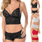 2 Pcs Lace Bra and Panty Set