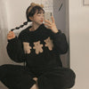 2 Pcs Set Winter Coral Velvet Hickened Warmth Night Suit
