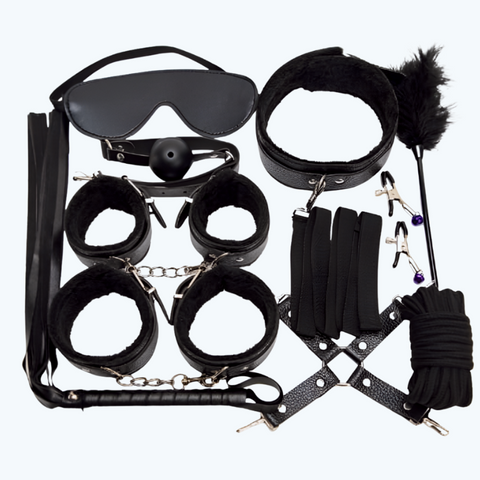12 PCs Elegant Grey Play Kit – Inspired by Fifty Shades