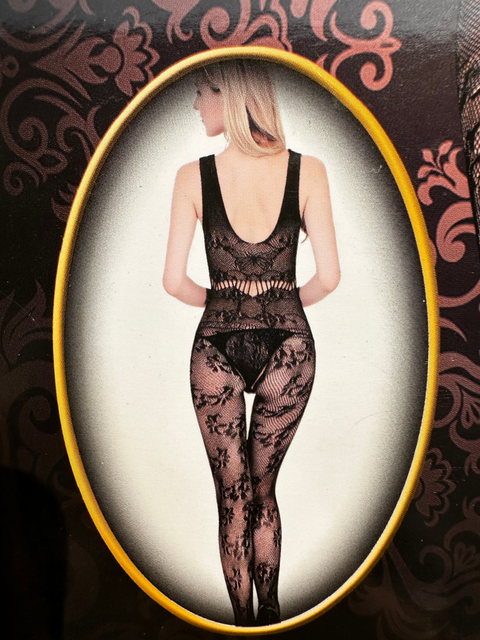 Small Flower Pattern Full Body Stocking for Women (8906)