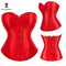 Simple Satin Bustier Corset for Women