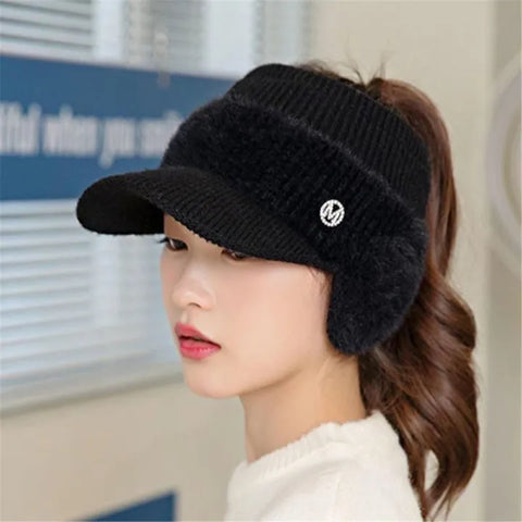Winter Wool Empty Top Knitted Cap