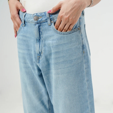 Blue Baggy Demin Shorts for Women