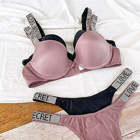 Bridal Diamond Padded Bra and Panty Set
