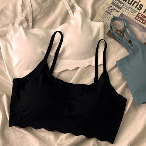 Women Ice Silk Wireless Padded Bra