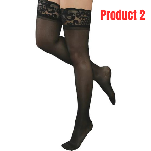 1 Black Babydoll Halter Style Net Nighty for Women + 1 Black Leg Stockings-Combo Deal 6