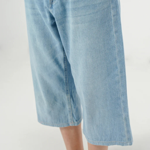 Blue Baggy Demin Shorts for Women