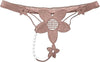 Women's Pearl Lambada Flower Pattern Thong
