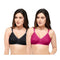 Criss-Cross Neck Line Full Coverage Bra for Women Combo Pack of 2