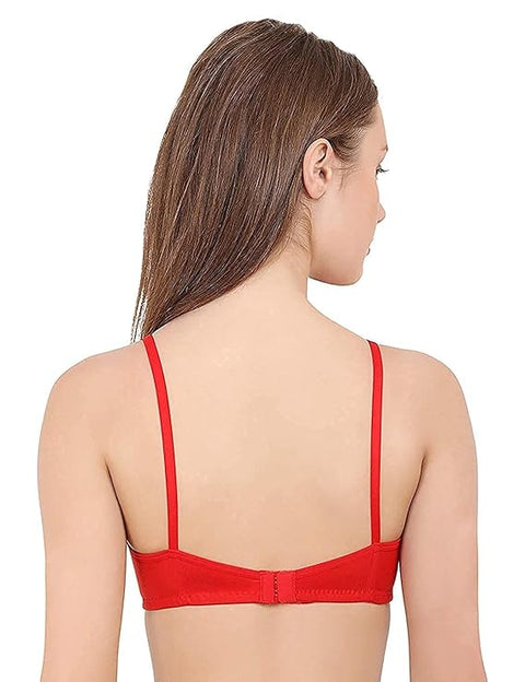 Women Simple Cotton Everyday Bra (Multicoloured) Pack of 6