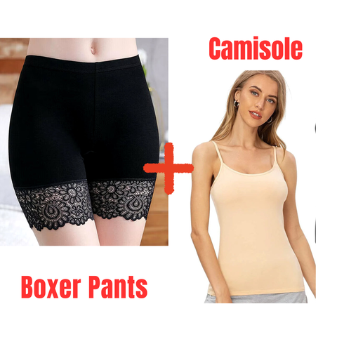 Boxer Shorts + Butter Camisole- Combo Deal 8