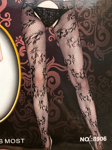 Small Flower Pattern Full Body Stocking for Women (8906)