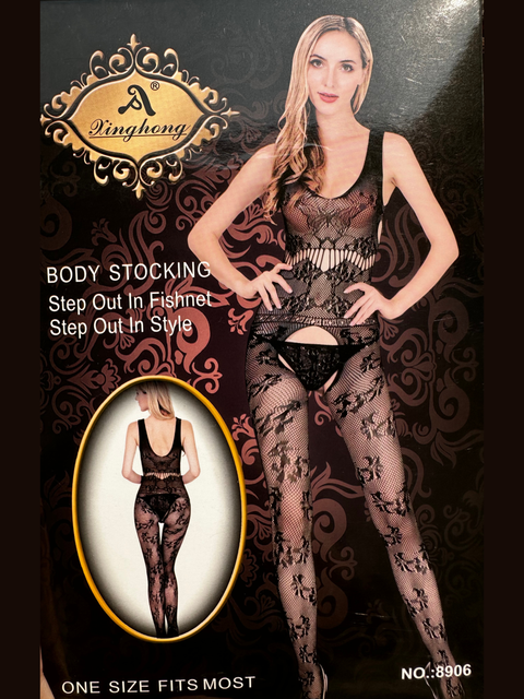 Small Flower Pattern Full Body Stocking for Women (8906)