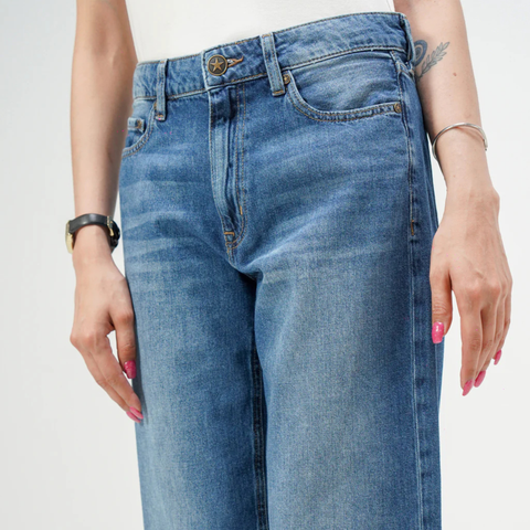 Blue Baggy Demin Shorts for Women