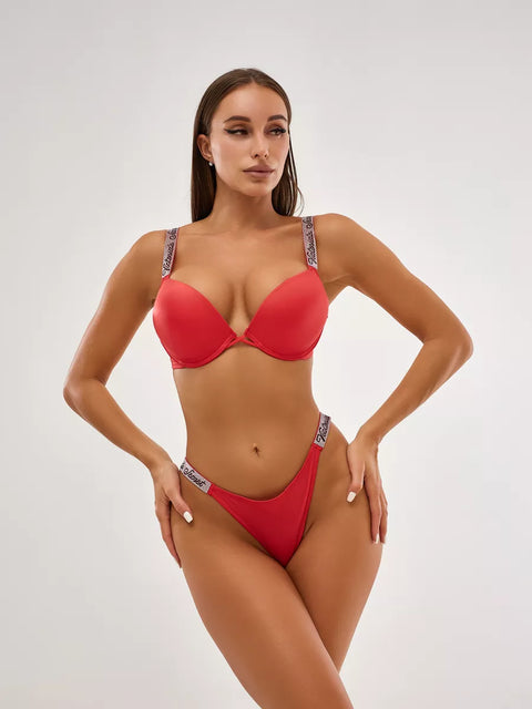 Bridal Double Padded Victoria's Secret Push Up Bra and Panty Set for Wedding