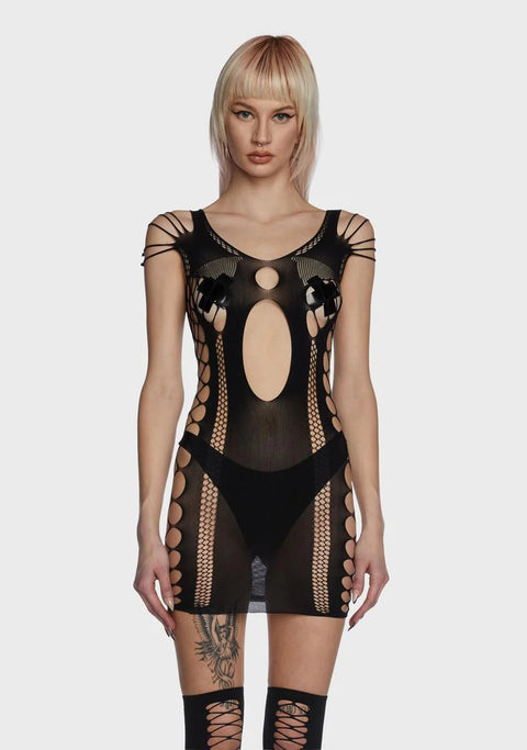 Anything Goes Fishnet Half Body Stocking