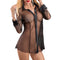 Hot Transparent Women's Mesh Smooth Sheer Shirt