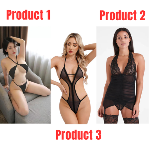 Pack of 3 Sexy Bridal Nighties for Women- Combo Deal 14