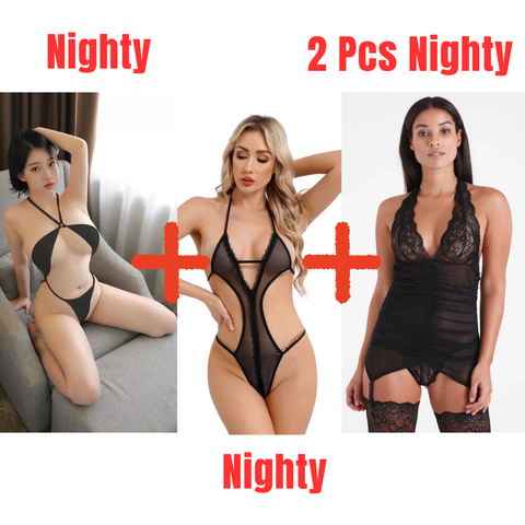 Pack of 3 Sexy Bridal Nighties for Women- Combo Deal 14