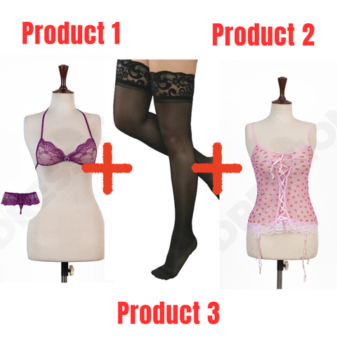 Pack of 2 Pcs 2 Nighties + 1 Leg Stockings - Combo Deal 15