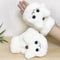 Cute Rabbit Knit Plush Fingerless Flip Half Finger Gloves