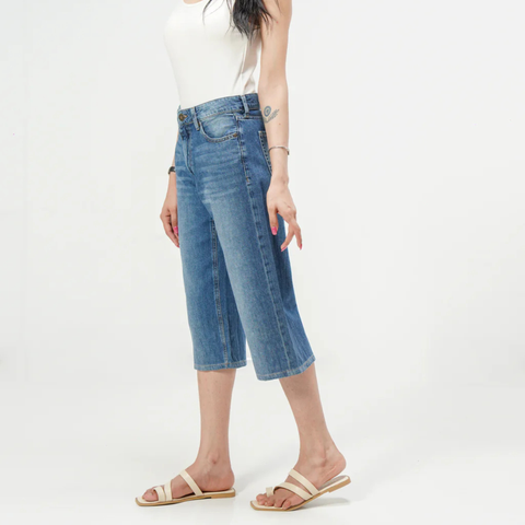Blue Baggy Demin Shorts for Women