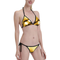 Abstract Marble Yellow Women Two Piece Bikini