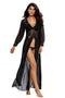 3-Pieces Boldwink Nylon Spandex & Lace Long Gown with Bra & Panty