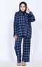 Checkered Silvy Navy-White 2 Pcs Loungewear for Women