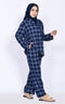 Checkered Silvy Navy-White 2 Pcs Loungewear for Women